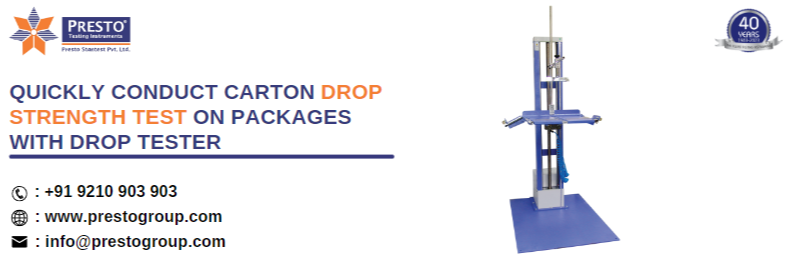 Quickly conduct carton drop strength test on packages with Drop Tester
